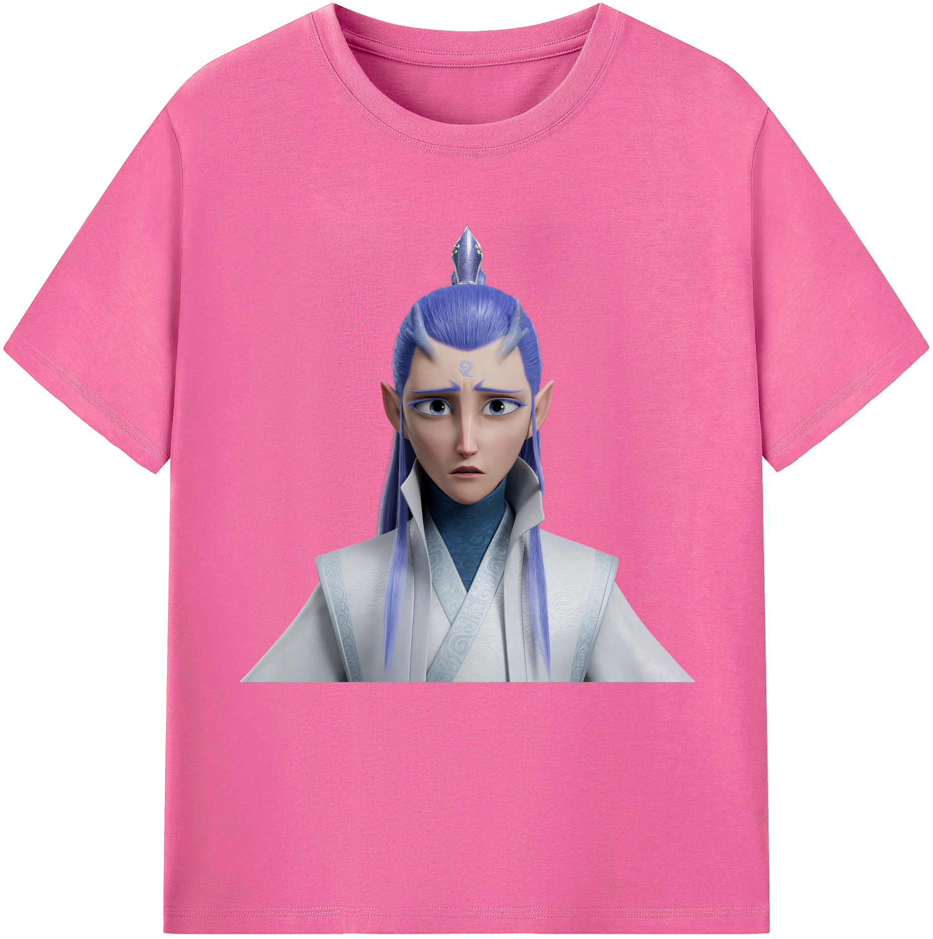 （画像用） Ne Zha 2 ナタ 魔童の大暴れ レディースカジュアルプリントTシャツ（綿100％）